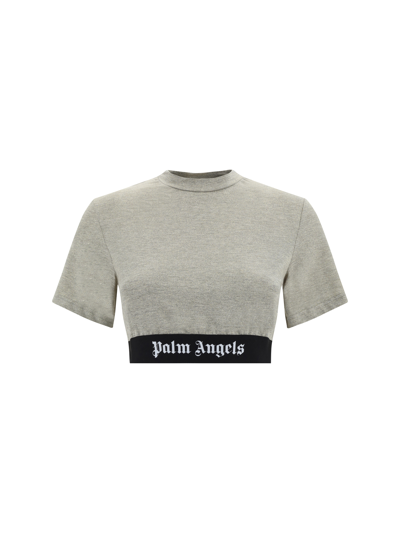 Palm Angels T-shirt In Gold Blac