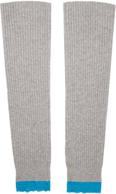 Andersson Bell Gray Ribbed Leg Warmers In M/grey