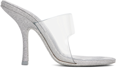 Alexander Wang Nudie 105 Glitter Sandal In Silver