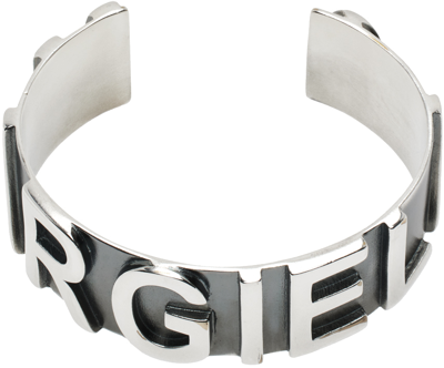 Mm6 Maison Margiela Silver 6 Cuff Bracelet In 953 Brunito
