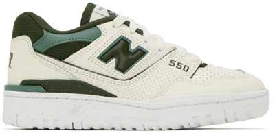 New Balance Off-white & Green 550 Sneakers In Sea Salt/kombu
