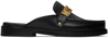 MOSCHINO BLACK LOGO LETTERING LOAFERS