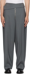 Gauchère Gray Wrap Trousers In 3007 Light Cement