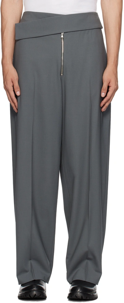 Gauchère Gray Wrap Trousers In 3007 Light Cement