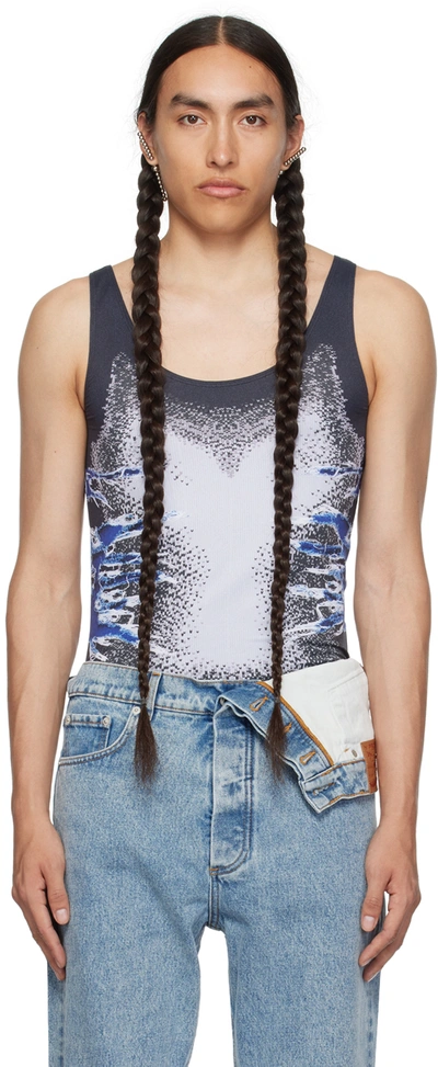 Y/project Black Whisker Print Tank Top