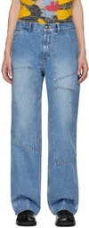 ANDERSSON BELL BLUE COATED JEANS