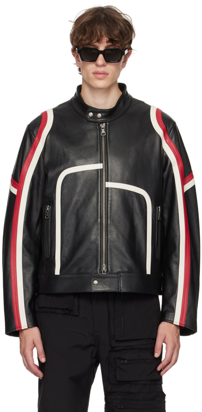 Andersson Bell Leather Motorcycle Jacket In Black