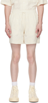 LE17SEPTEMBRE OFF-WHITE EMBROIDERED SHORTS
