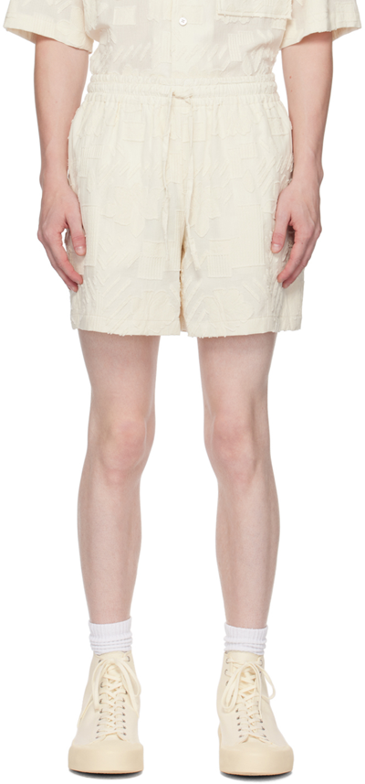 Le17septembre Off-white Embroidered Shorts In Ivory