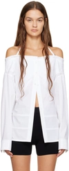 JACQUEMUS WHITE LE CHOUCHOU 'LA CHEMISE PEPLO' SHIRT