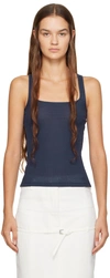 JACQUEMUS NAVY LE CHOUCHOU 'LE DÉBARDEUR CARACO' TANK TOP