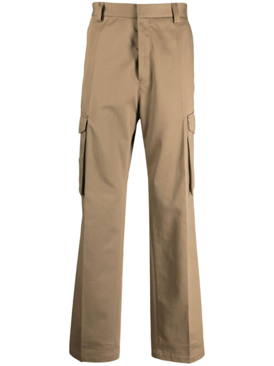 Hugo Boss Straight-leg Cargo Pants In Brown