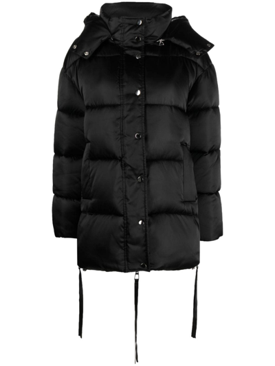 P.a.r.o.s.h Detachable-hood Puffer Jacket In Black