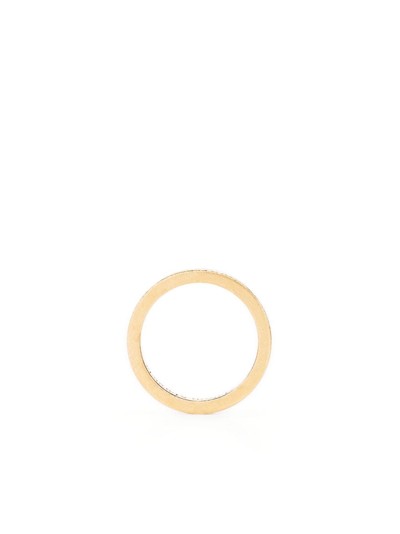Maison Margiela Circular Logo-engraved Earrings In Gold
