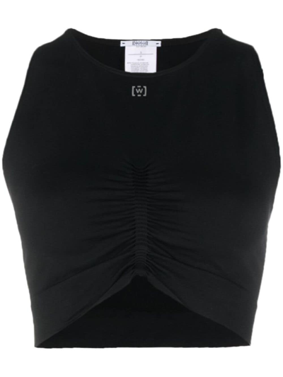 Wolford Ruched-detailing Performance Top In Black