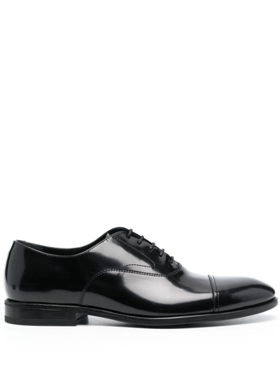 Henderson Baracco Almond-toe Lace-up Oxford Shoes In Black