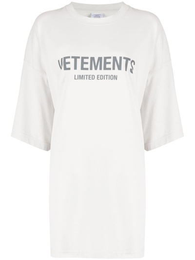Vetements T-shirt Limited Edition In Oyster Mushroom