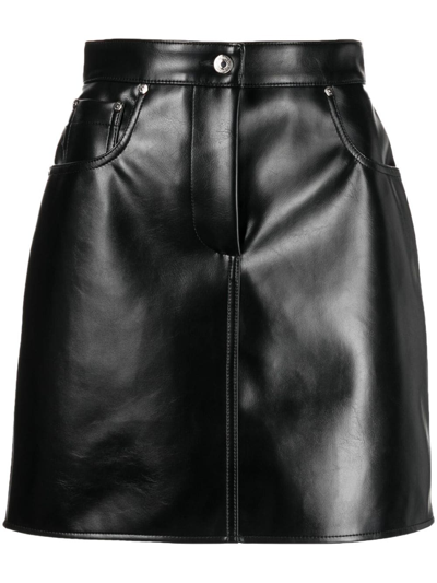 Msgm High-rise Fitted Miniskirt In Brown