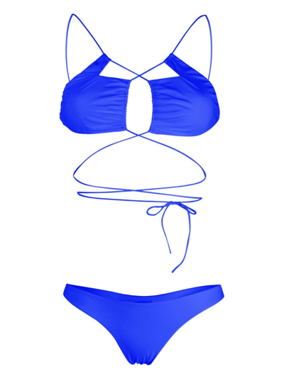 Amazuìn Jaida Self-tie Bikini In Blue