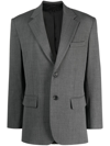 Nili Lotan Boyfriend Wool Blazer Jacket In Grey