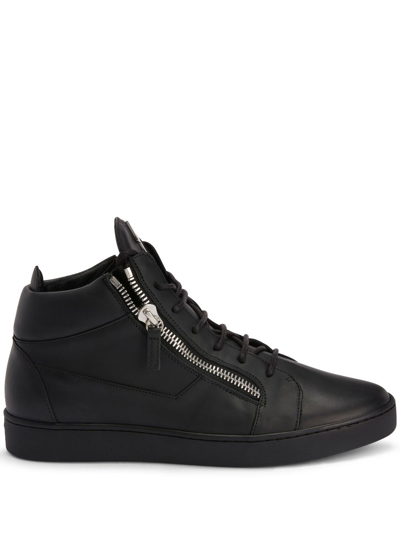 Giuseppe Zanotti Kriss Leather Sneakers In Black
