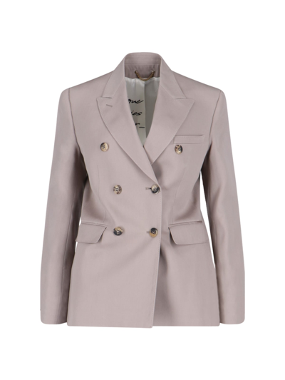 Golden Goose Double Breast Blazer In Beige