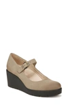 Soul Naturalizer Adore Mary Jane Wedge In Mushroom Grey Synthetic