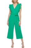 Tommy Hilfiger Petite Ruffle-sleeve Jumpsuit In Parakeet