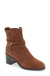 Rag & Bone Hazel Buckle Bootie In Chestnut Suede