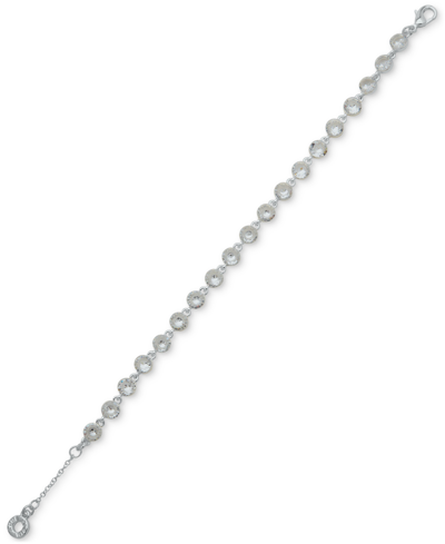 Anne Klein Stone Flex Bracelet In Silver