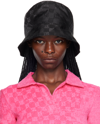 Misbhv All-over Monogram-pattern Bucket Hat In Black