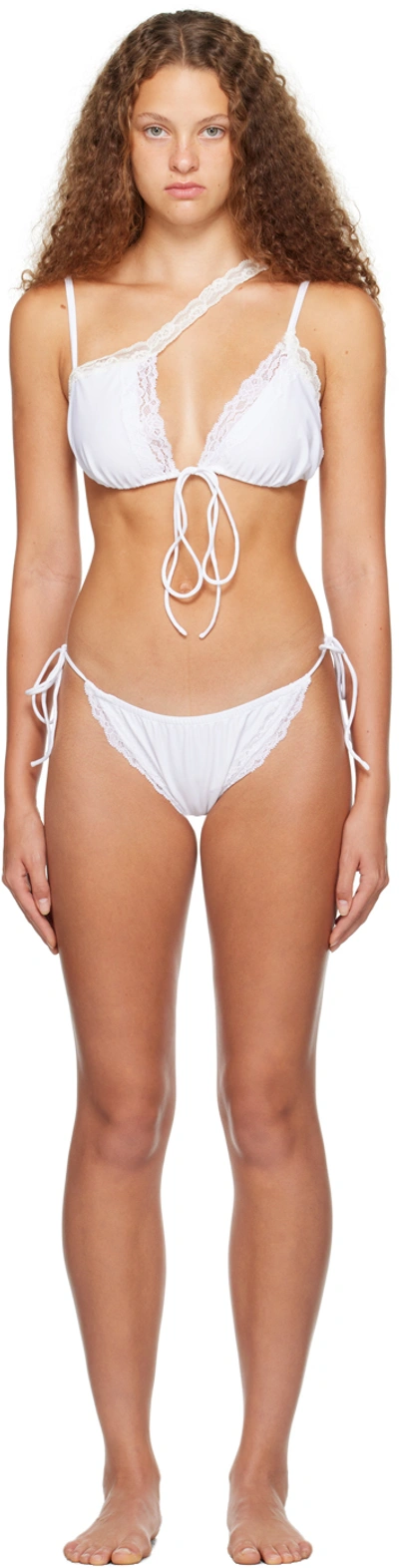 Vaillant White Asymmetric Bikini