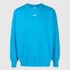 Autry Logo-flocked Cotton Sweatshirt In Cyan
