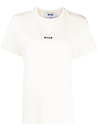 MSGM LOGO-PRINT COTTON T-SHIRT