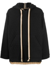 UMA WANG QUILTED DRAWSTRING HOODIE