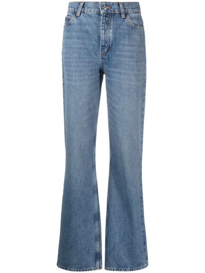 Claudie Pierlot Mid-rise Straight-leg Jeans In Blue
