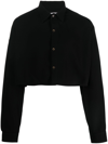 SOCIÉTÉ ANONYME NUMBER-EMBROIDERED CROPPED SHIRT