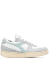 Diadora Mi Basket Row Cut Sneakers In White