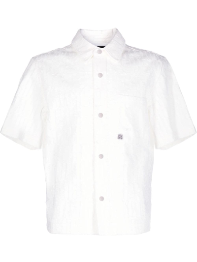 Amiri Burnout Bowling Shirt In White