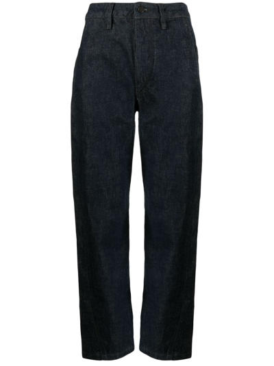 Lemaire High-rise Cropped Jeans In Blue