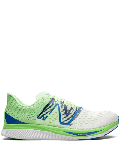 New Balance Fuelcell Supercomp Pacer Le "white/green/blue" Sneakers In Multicolour