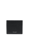 Giorgio Armani Grained-textured Leather Wallet In Black