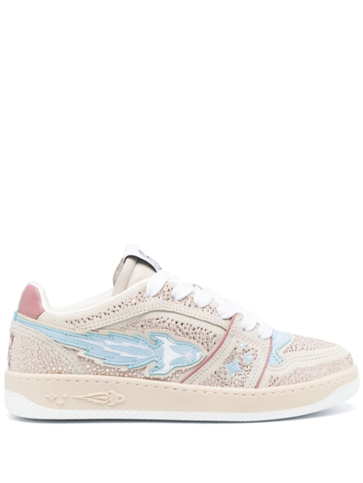 Enterprise Japan Rocket Crystal-embellished Low-top Trainers In Neutrals