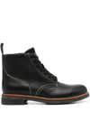 Polo Ralph Lauren Radford Round-toe Leather Boots In Black