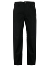 Lemaire Twisted Cotton Pants In Black