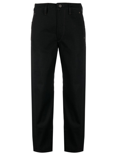 Lemaire Seamless Mid-rise Wide-leg Jeans In Black