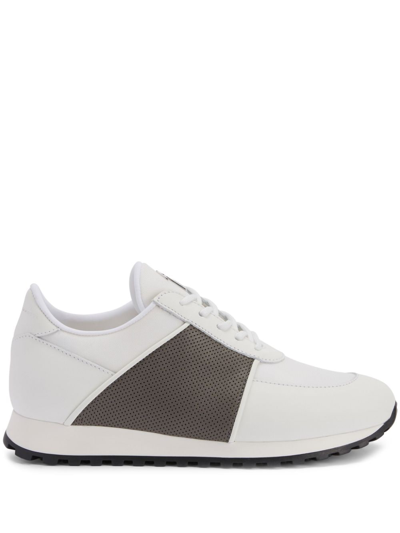 GIUSEPPE ZANOTTI JIMI RUNNING PANELLED LEATHER SNEAKERS