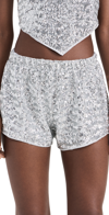 OSEREE PAILLETTES SHORTS SILVER