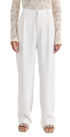 GOOD AMERICAN LUXE SUITING COLUMN TROUSERS IVORY001