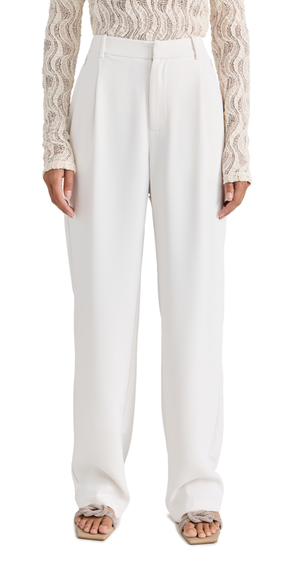 Good American Luxe Suiting Column Trousers In Ivory001
